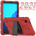 thumbnail image 5 of Dteck Case for Samsung Galaxy Tab A7 Lite 2021 8.7 inch SM-T225/T220, Hybrid Rugged Heavy Duty 3 in 1 TPU + PC Combo 3 Layer Shockproof Protective Cover Case with Kickstand -#12 Red/Black, 5 of 8