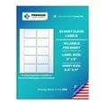 thumbnail image 1 of Etiquetas adhesivas transparentes brillantes Premium Label Supply 7,6 x 5 cm, 1 of 2