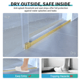 thumbnail image 6 of SESSLIFE 56–60"Wx76"H Frameless Sliding Shower Door, 1/4 Inch Adjustable Bathroom Doors with Tempered Glass, Anti-Leak Seal for Walk-in Shower, Golden, 6 of 12