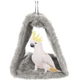 thumbnail image 2 of Gustave Winter Warm Plush Bird Nest House Hanging Hut Tent for Cage, Triangle Pet Birds Sleeping Bed for Parrots Parakeets Conures Cockatiels Lovebirds, 2 of 5
