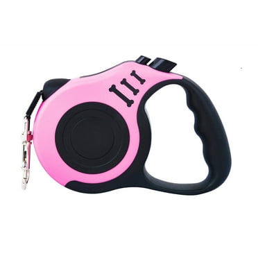 PETIMP Retractable Dog Leash Lightweight 16FT Leash with Non-Slip Handle for Small Dogs (Pink)