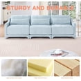thumbnail image 6 of Modular Sectional Sofa 105'' Sleeper Sofa, High Density Foam & Ergonomic Support, Easy Assembly, Stain-Resistant,Chenille Fabric,Cloud Couch for Apartment Living Room - Sky Blue, 6 of 8