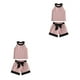 thumbnail image 2 of Sonducket Verano banquete boda evento niñas cuello sin mangas camiseta pantalones cortos conjunto niños algodón Tops pantalones Kit fiesta Type4 NO4, 2 of 6
