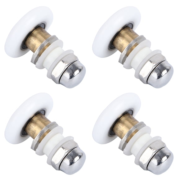 ELAYARD 4pcs Sliding Rollers Silver Stainless Steel for Sliding Door in Office