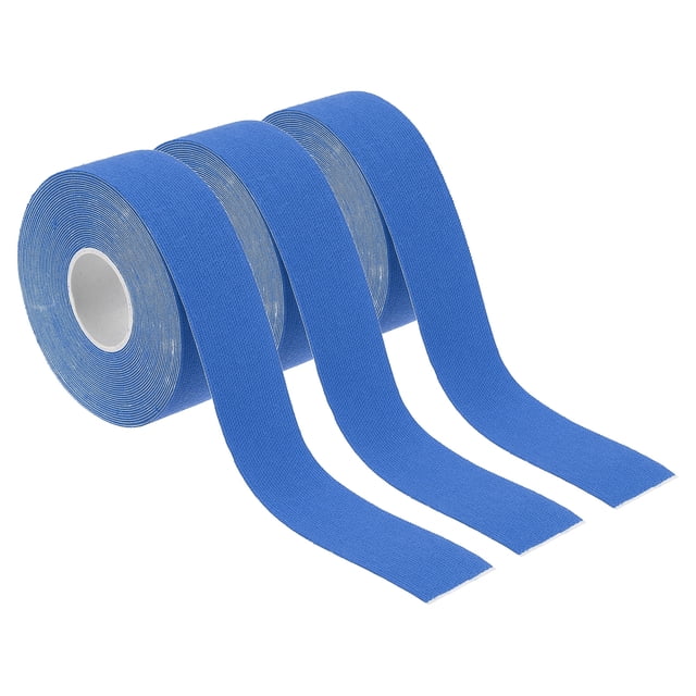 Uxcell 16.4ft x 1 Inch Adhesive Non-Slip Aerial Hoop Tape Athletic Tape Grip Sports Tape, Blue 3 Roll