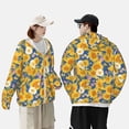 thumbnail image 2 of Sun Protection Hoodie Jacket, Striped Cute Lizard Gecko Plant_B Sun Shirts For Men Women Long Sleeve With Pocket Hiking Outdoor, 2 of 2