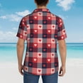 thumbnail image 6 of Goofa Heart Plaid Hawaiian Shirt for Men, Unisex Summer Beach Casual Short Sleeve Button Down Shirts,Aloha Tropical Floral print shirt-3X-Large, 6 of 9