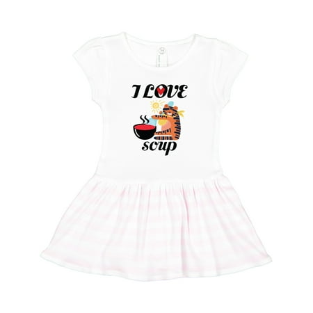 

Inktastic Soup Lover I Love Soup Gift Toddler Girl Dress