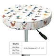thumbnail image 4 of Gukieu Various Rooster Print Round Chair Cover, Dust-proof and Non-slip Bar Chair Protective Cover, Suitable for Bars, Restaurants, Offices-13 inch, 4 of 7