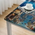 thumbnail image 4 of BANET Ocean Outdoor Tablecloth, Theme Under Sea with Little Colorful Fish and Floats Moss Artwork, Decorative Washable Picnic Table Cloth, 4 of 7