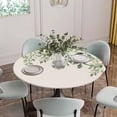 thumbnail image 5 of Eucalyptus Leaves Round Tablecloth for 55-60 Inch Tables,Fitted Table Cover with Elastic Edge,Sage Green Spring Botanical Rustic Waterproof Outdoor Table Cloth Protector for Patio Garden Dinner, 5 of 9