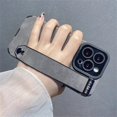 thumbnail image 5 of Luxury Suede Fur Leather Wrist Strap Holder Soft TPU Phone Case For iPhone 15 11 12 13 14 Pro Max 15Plus Shockproof Bumper Cover, 5 of 5