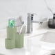 thumbnail image 5 of Organizador de brochas de maquillaje, 3 ranuras de plástico para cosméticos, brochas, bolígrafos, almacenamiento verde, 5 of 5