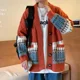 thumbnail image 5 of Suéter para hombre, manga larga, abrigos de jacquard, sin capucha, informal, moda coreana, cárdigan de punto, ropa de calle para hombre, estilo de punto, parte superior abierta, 5 of 5