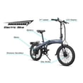 Hiland Rockshark Electric Bike Aluminum 20 inch Electric Folding Bike 250W 36V Shimano 7 Speed