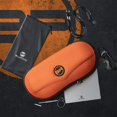 thumbnail image 2 of Funda para gafas de sol BLUPOND, carcasa semirrígida de EVA con clip de gancho, naranja, 2 of 6