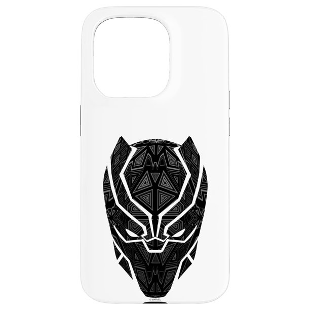 Funda de teléfono Marvel Avengers Black Panther con máscara geométrica para iPhone 15 Pro