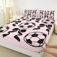 thumbnail image 3 of Feelyou Fashion Bow-tie Bed Sheets, Soccer Football Rugby King Sheets, 4 Pieces, 3 of 7