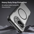 thumbnail image 4 of REQO for Google Pixel 9a Case with Screen Protector, Flexible Slim Carbon Fiber [Support Wireless Charging] Protection Hybrid Bumper Hard Rubber Case Cover for Google Pixel 9a (2025 6.3"), 4 of 7