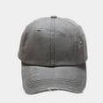 thumbnail image 2 of Clearance! Baberdicy Men and Women Casual Old Fashioned Washing Water Hole Grinding Edge Baseball Cap Peaked Cap Grey, 2 of 3