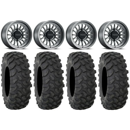 Method 411 15 Ti (4+3) Wheels 32 XTR370 Tires Sportsman RZR Ranger
