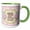 Green/White, variant on 3drose, Regal Pastel Mod Damask Monogram Initial E, 11oz Two-tone Red Mug