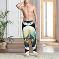 thumbnail image 2 of Kdxio Watercolor Turtle3 Pattern Men's Pajama Pants, Elastic Waist with Drawstring and Pockets, Comfortable Loungewear-Small, 2 of 6