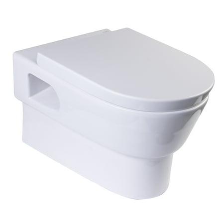 Eago Wd332 Round Modern Wall Mount Dual Flush Toilet Bowl Com Eago Wd332 Round Modern Wall Mount Dual Flush Toilet Bowl