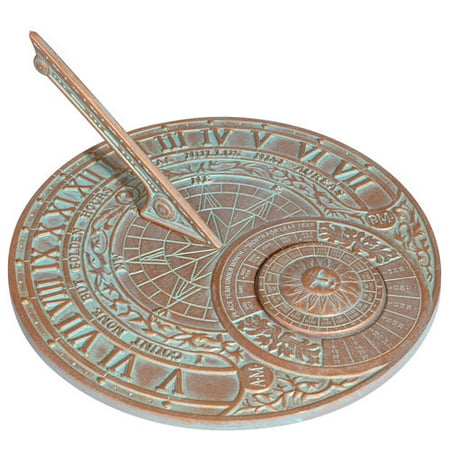 - Perpetual Calendar Sundial, Copper Verdigris