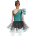 thumbnail image 2 of Raenseen Girls Mermaid Fish Scales Print Tutu Ballet Dance Performance Dress Mint Green 14, 2 of 7