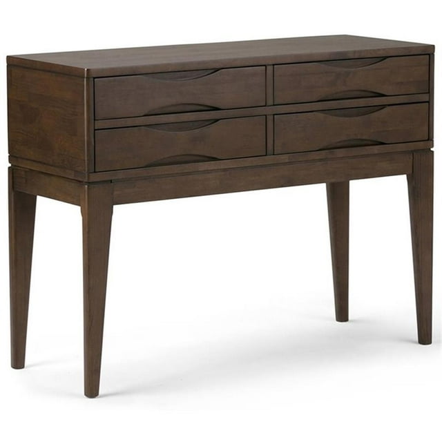 Allora Table Console de Couloir en Bois, Brun Noyer