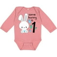 thumbnail image 3 of Inktastic Somebunny is One- First Birthday Bunny Boys or Girls Long Sleeve Baby Bodysuit, 3 of 5