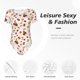 thumbnail image 4 of Fotbe Autumn Maple Leaf with Hedgehog Body de Mujer con Cuello Redondo y Mangas Cortas, Sin Mangas Ajustado, Suave, Cómodo y Básico-Small, 4 of 7