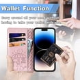 thumbnail image 3 of for iPhone 14 Pro Max PU Leather Flip Wallet Case, Cat Dog Cartoon Cute Style with ID Card Holder Phone Cover Case for Apple iPhone 14 Pro Max MG Rose Gold, 3 of 12