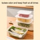 thumbnail image 5 of Refrigerador rectangular cubierto transparente Contenedor de alimentos Caja de almacenamiento Cocina Wmkox8yii qwyer414, 5 of 9