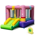 thumbnail image 1 of Gymax Inflatable Bounce House Bouncy Castle w/Slide & Basketball Rim 480W Blower, 1 of 10