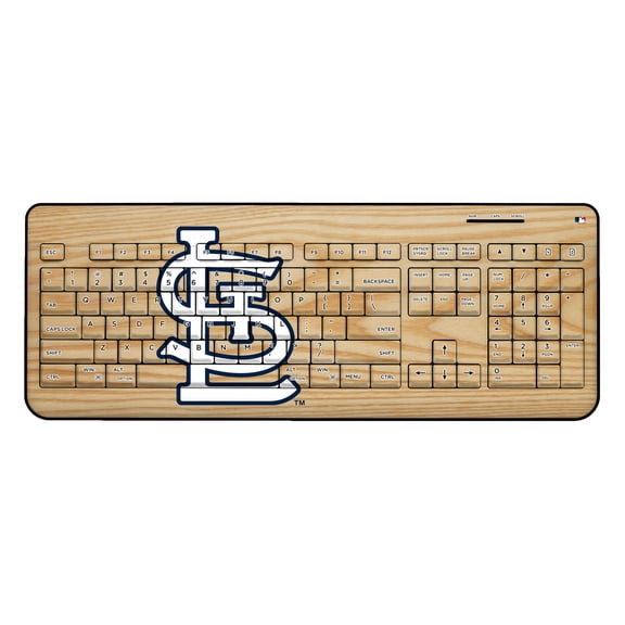 St. Louis Cardinals Wood Print Wireless USB Keyboard