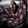 thumbnail image 4 of Chririnla Sugar Skull Floral Print, Washable Easy to Install Car Seat Covers Front Set Removable Protective Interior Accessory for Interior Accessories, 4 of 7