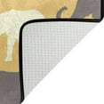 thumbnail image 2 of 5'3" x 4' (63 x 48 inch) Area Rug, Pad Silhouette Elephants Nursery Rugs Floor Mat for Kids Playing Room Living Room Bedroom, 2 of 6