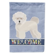 Carolines Treasures CK3637CHF Bichon Fris? Welcome Flag Canvas House Size  Large multicolor