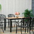 thumbnail image 2 of Outsunny Outdoor Dining Table for 6, Rectangular Patio Table Aluminum Legs, 2 of 10