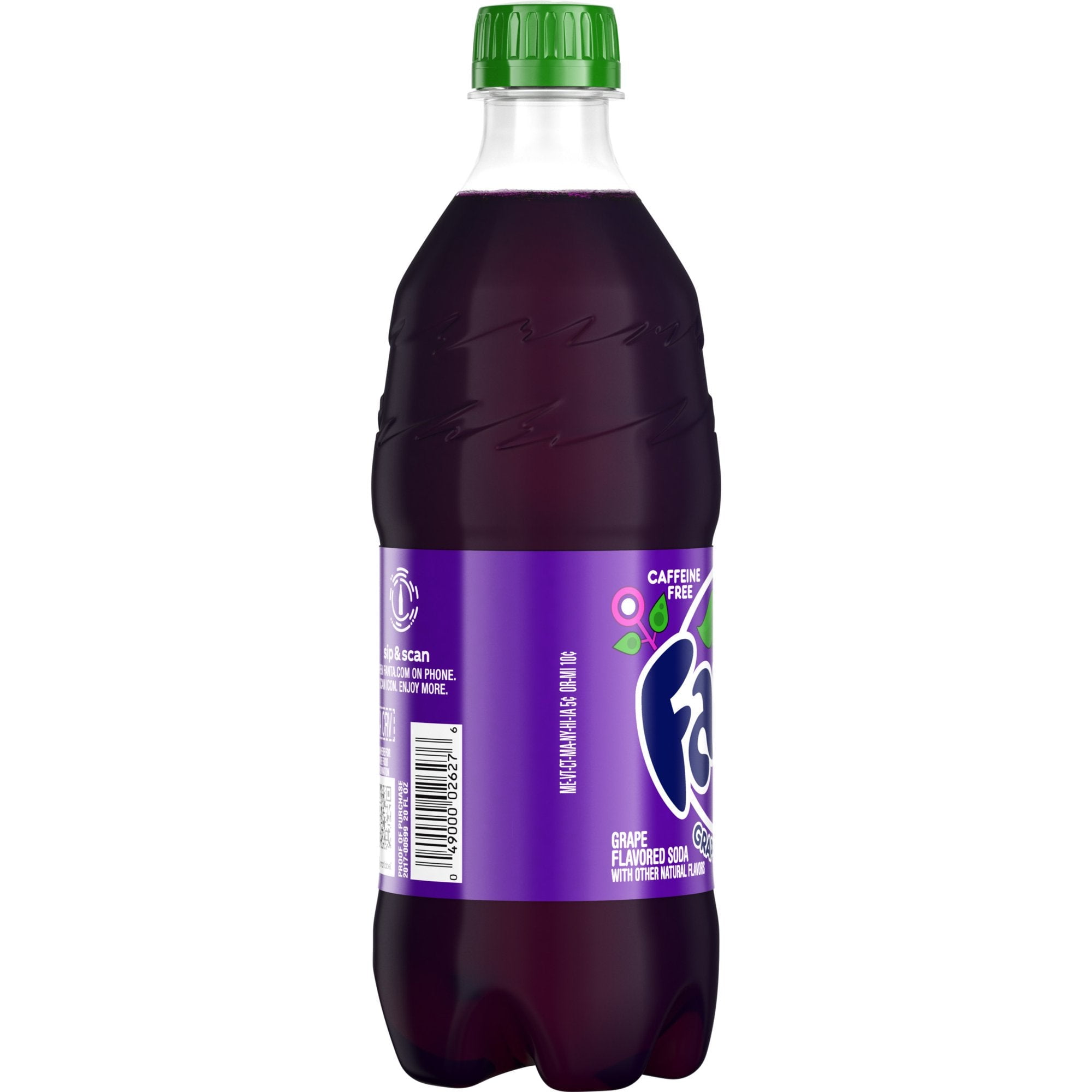 Fanta Grape Soda, 20oz, 6 Bottles