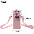 thumbnail image 3 of Water Bottle Carrier Bag with Phone Pocket Outdoor Insulated Water Bottle Holder Pouch with Adjustable Shoulder/Handheld Strap Crossbody Waterbottle Sling Bag for Walking Hiking Travelling, Pink, 3 of 7