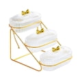 thumbnail image 3 of Bandeja para la bandeja de la bandeja de almacenamiento de la bandeja Práctica Organizador del aperitivo Multi capa plato para servir plato de fruta 3 capas, 3 of 8