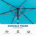 thumbnail image 4 of CHYVARY 10 x 6.5ft Outdoor Patio Umbrella Rectangular Outside Table Umbrella for Deck, Poolside and Patio, Lake Blue, 4 of 8