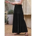 thumbnail image 4 of DARING DIVA Women's Elastic Swing A Line Beach Skirt Medium Black, 4 of 6