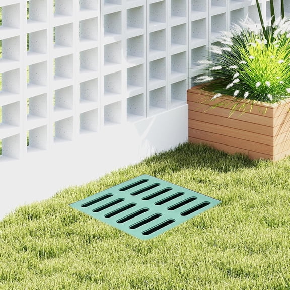 Catch Basin with Grate 16 x 16 × 24 Inch Large Catch Basin for Drainage with Debris Basket, Without Reserved Hole for Yard Downspout Lawn and Municipal Pipeline (16x16x24)