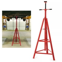Kojem 2 Ton Under Hoist Tripod Stand for Garages Repair Shops Adjustable Height High Lift Jack Stand 55-5/8" - 79-1/2" Hoist Jack Stand Red Powder Coated Heavy Duty Steel