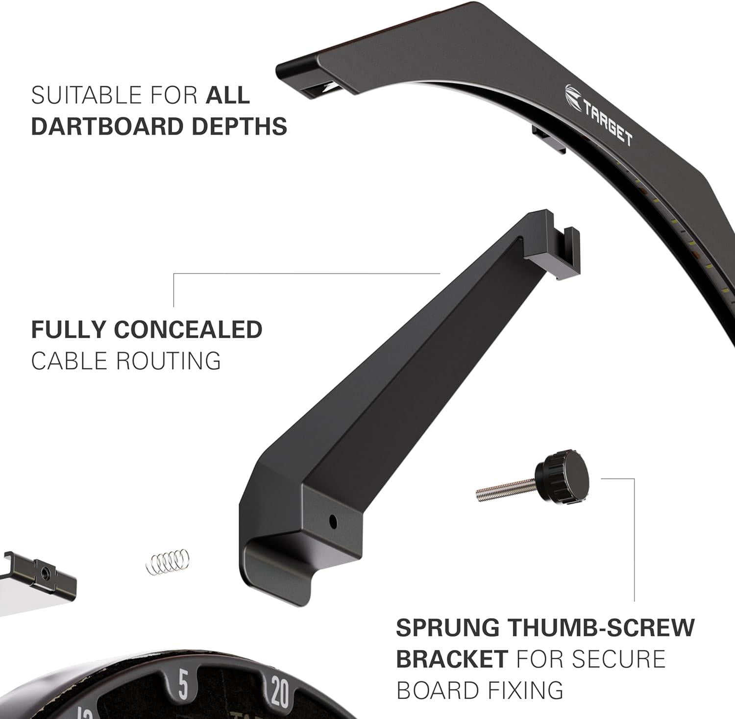 Target Arc Dartboard Lighting System LED Dart Board Light