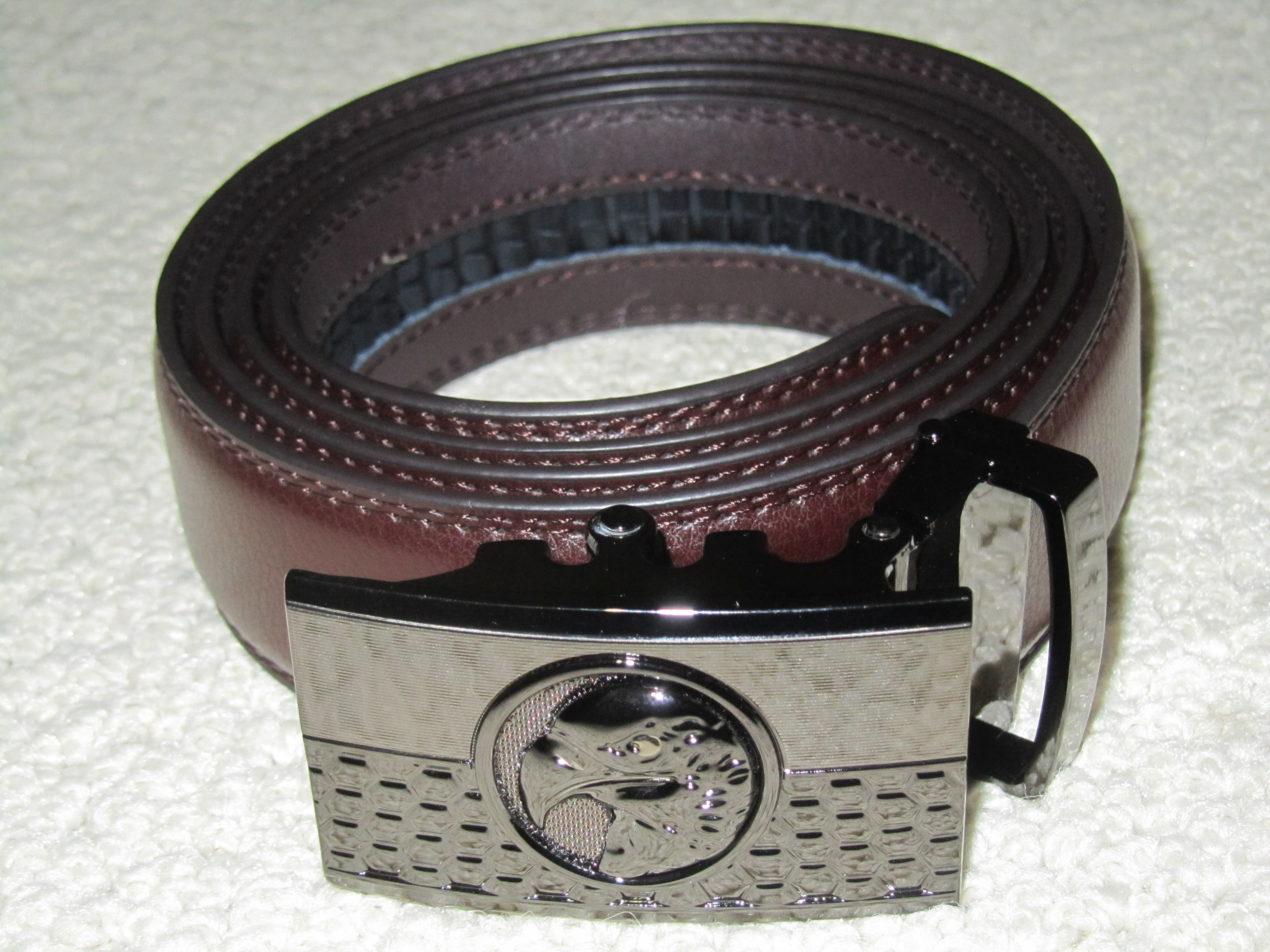  RiverView Enterprise Black Leather Ratchet Dress Belt